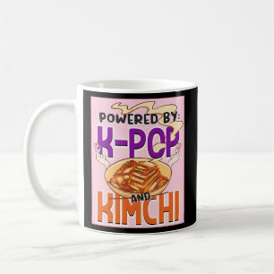 Powered By K-Pop And Kimchi Kpop Finger Heart Coffee Mug