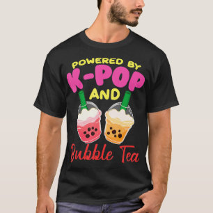 Powered By KAnd Bubble Tea KDrama Korean K  T-Shirt