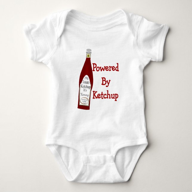 Powered By Ketchup Baby Bodysuit (Front)