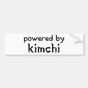 POWERED BY KIMCHI BUMPER STICKER