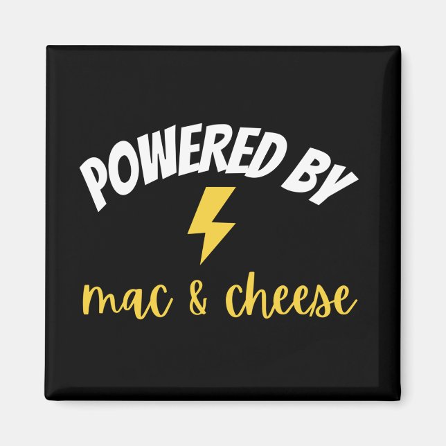 Powered By Mac and Cheese Magnet (Front)