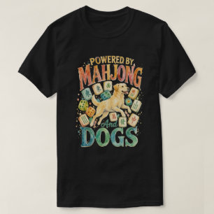 Powered by Mahjong & Dogs Watercolor Labrador T-Shirt