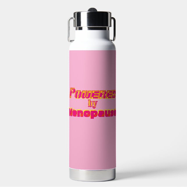 Powered by Menopause 1 Water Bottle (Front)