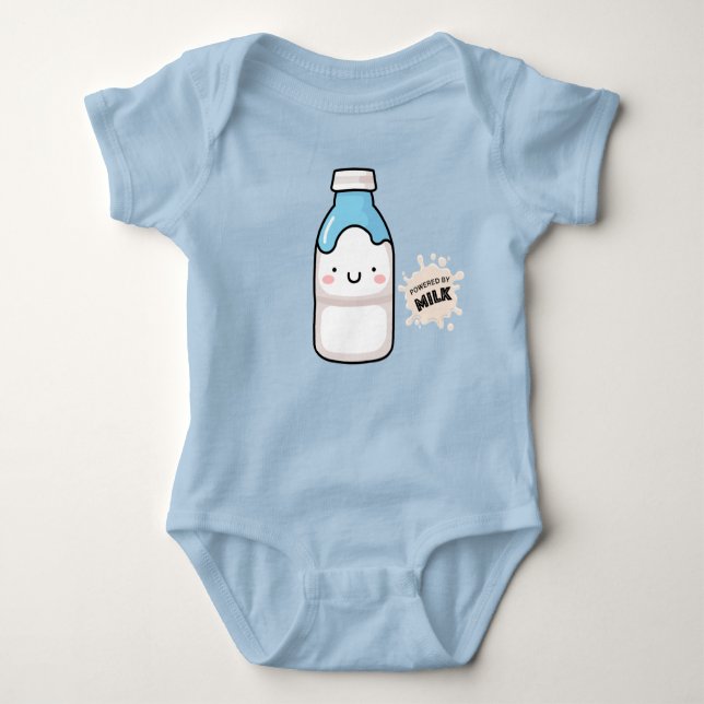 Powered by Milk Baby Bodysuit (Front)