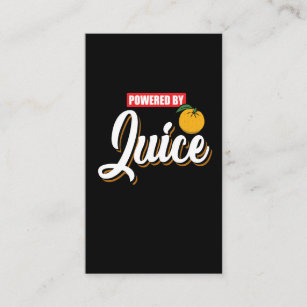 Powered by Orange Juice - Funny Good Morning Gift Business Card