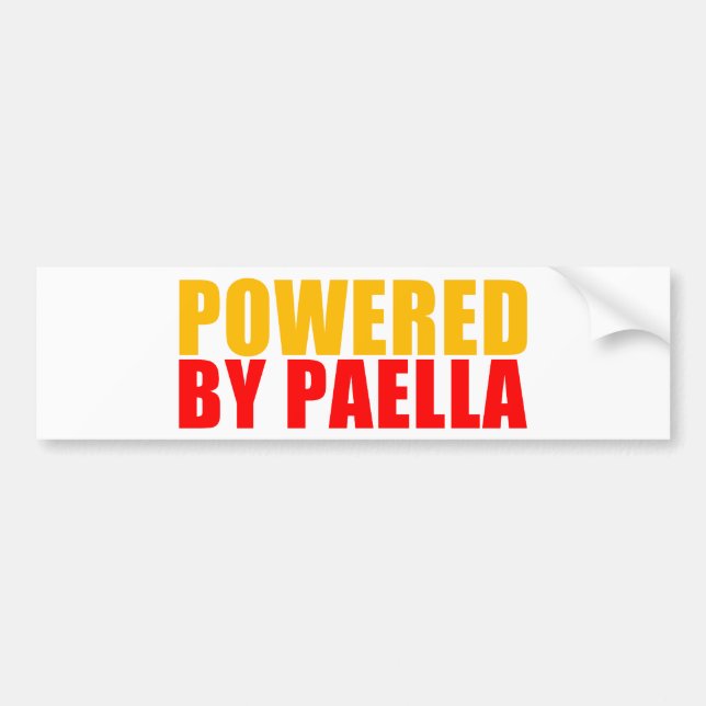 Powered by Paella Bumper Sticker (Front)