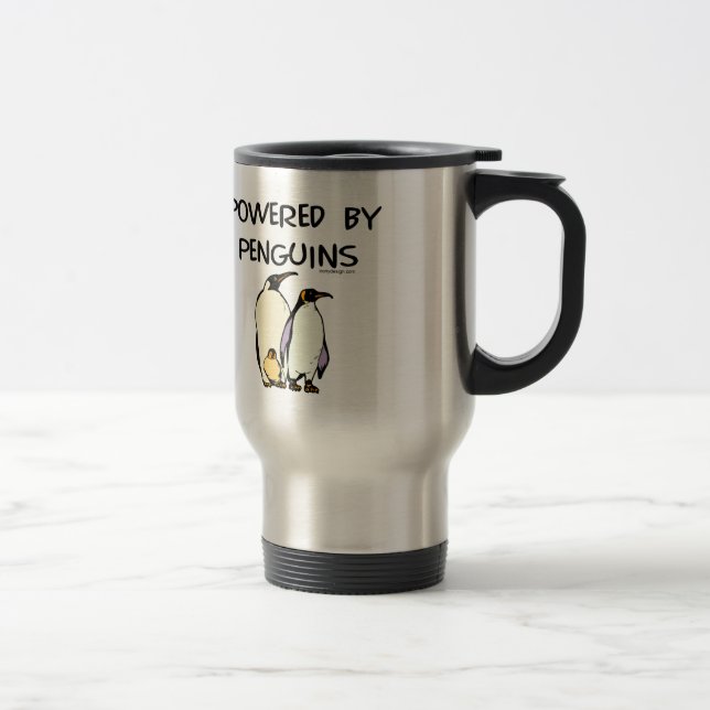 Powered By Penguins Travel Mug (Right)