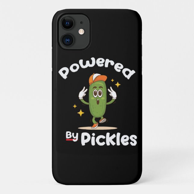 Powered By Pickles Food Pickle Funny Case-Mate iPhone Case (Back)