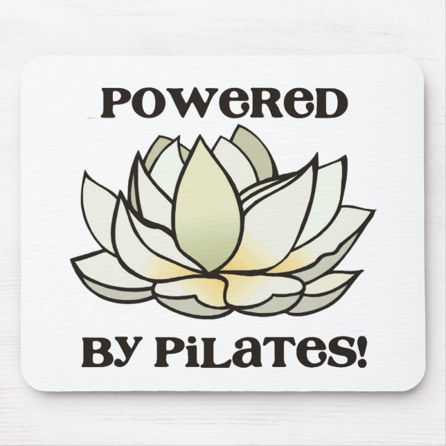 Powered By Pilates Lotus Mouse Pad (Front)