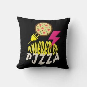 Powered by Pizza – Fun Food Lover Design Cushion