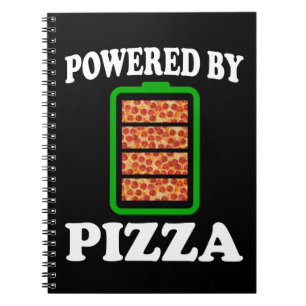 Powered By Pizza - Funny Pizza Notebook