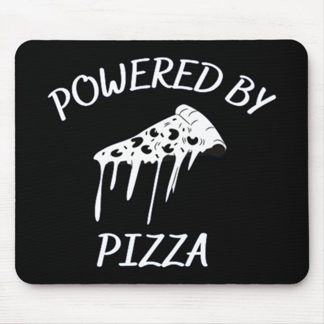 Powered By Pizza Mouse Pad (Front)