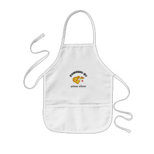 Powered By Pizza Slices-School Lunch Break Apron