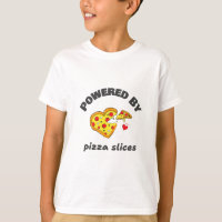 Powered By Pizza Slices-School Lunch Break T-shirt