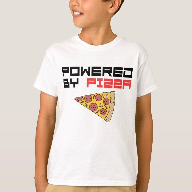 Powered By Pizza T-Shirt (Front)