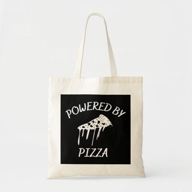 Powered By Pizza Tote Bag (Front)