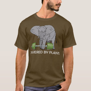 Powered by Plant Elephant for Vegans and Vegetaria T-Shirt