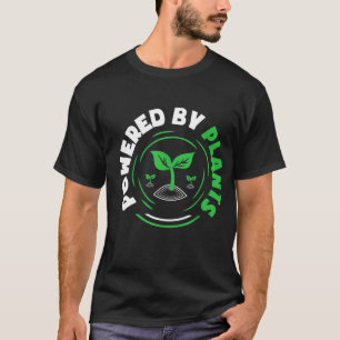 Powered By Plant Funny Vegan Herbivore Garden Vege T-Shirt