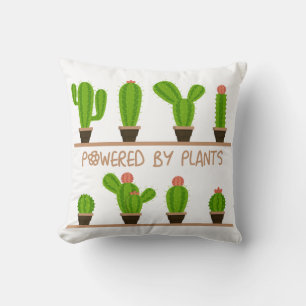 Powered by plants cushion