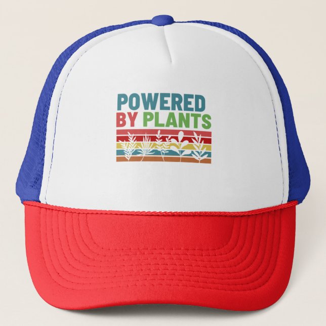 POWERED BY PLANTS TRUCKER HAT (Front)