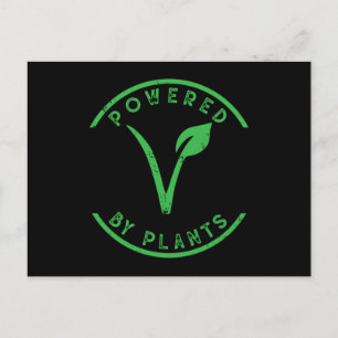 Powered by Plants Vegan vegan lifestyle Postcard