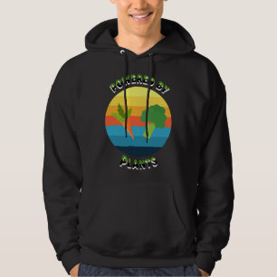Powered by plants  vegetarian vegan workout lifest hoodie
