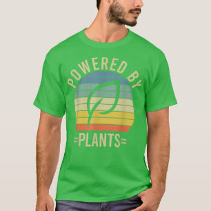 Powered By Plants Vegetarian Vegan Workout Plant P T-Shirt