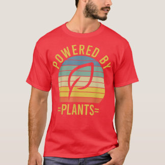 Powered By Plants Vegetarian Vegan Workout Plant P T-Shirt