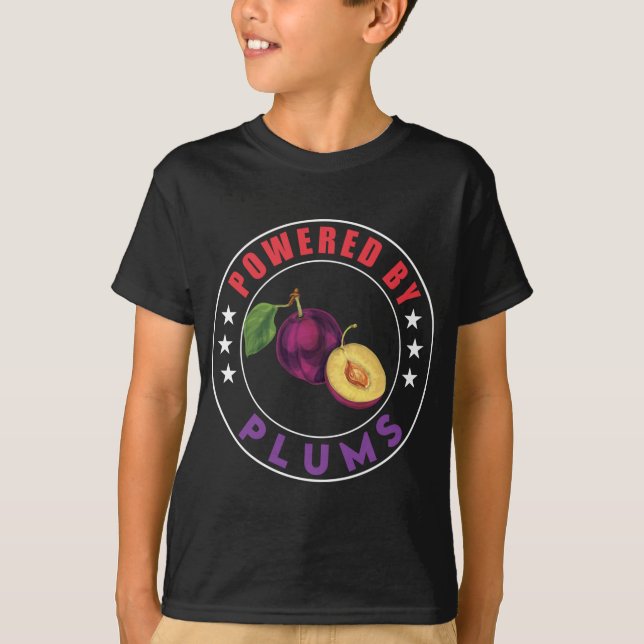 Powered By Plums Design Love Fruits T-Shirt (Front)