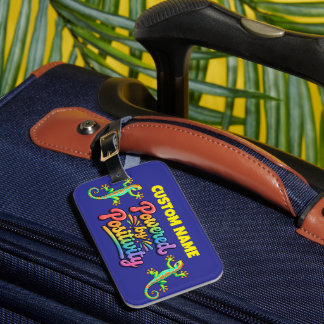 Powered by Positivity Luggage Tag