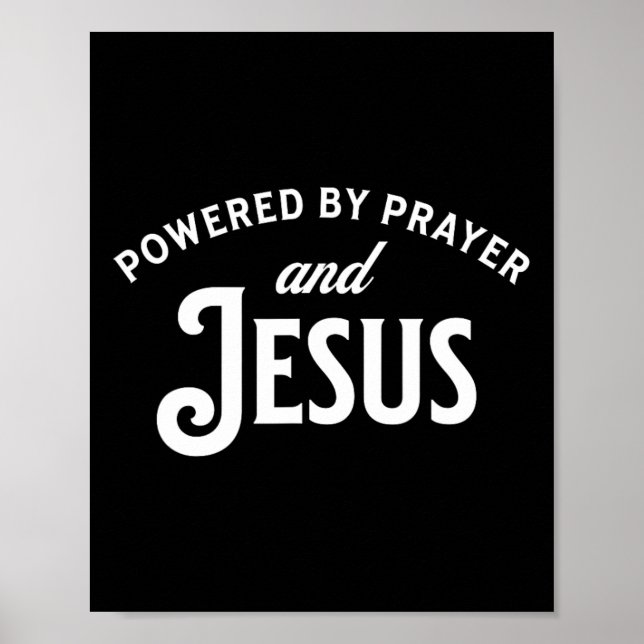Powered By Prayer And Jesus Christmas  Poster (Front)