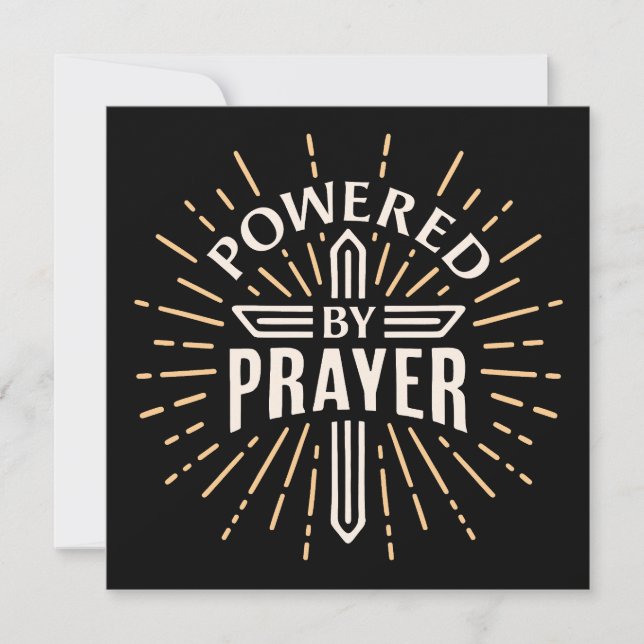 Powered by prayer christian invitation (Front)