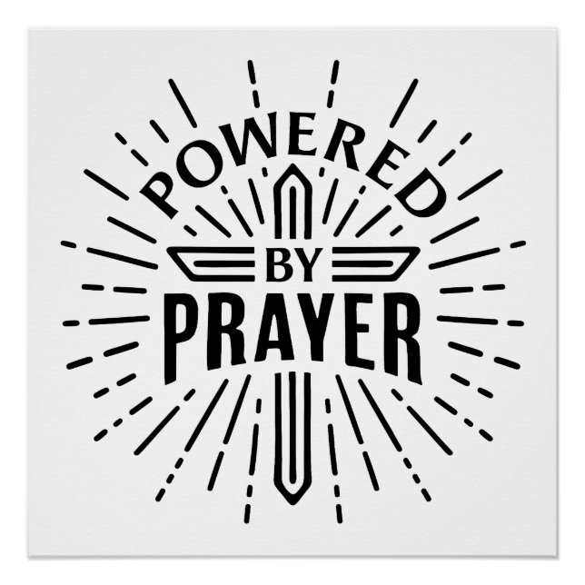 Powered by prayer poster (Front)