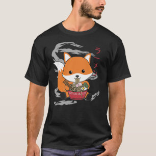 Powered By Ramen Sweet Fox Eats Ramen T-Shirt