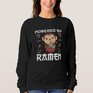 Powered By Ramen Sweet Monkey Eats Ramen Sweatshirt