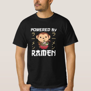 Powered By Ramen Sweet Monkey Eats Ramen T-Shirt