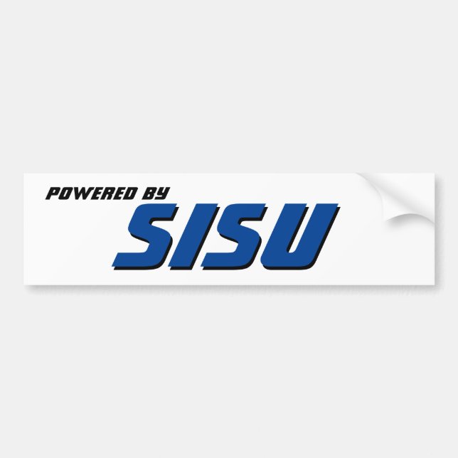 Powered By Sisu Bumper Sticker (Front)
