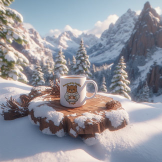 Powered by Smiles & Sips,cute Beard Large Coffee Mug