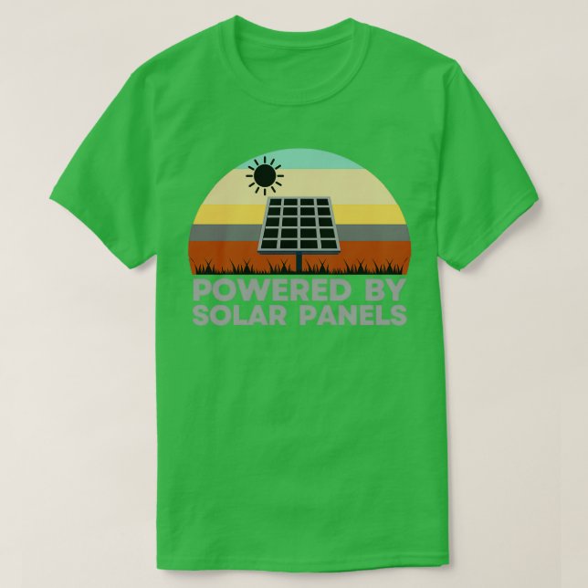 Powered by solar panels 1 T-Shirt (Design Front)