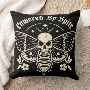 "Powered By Spite" Dead Moth Pillow