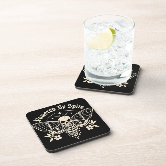 "Powered By Spite"  Drink Coaster (Right Side)