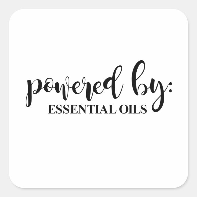 POWERED BY SQUARE STICKER (Front)