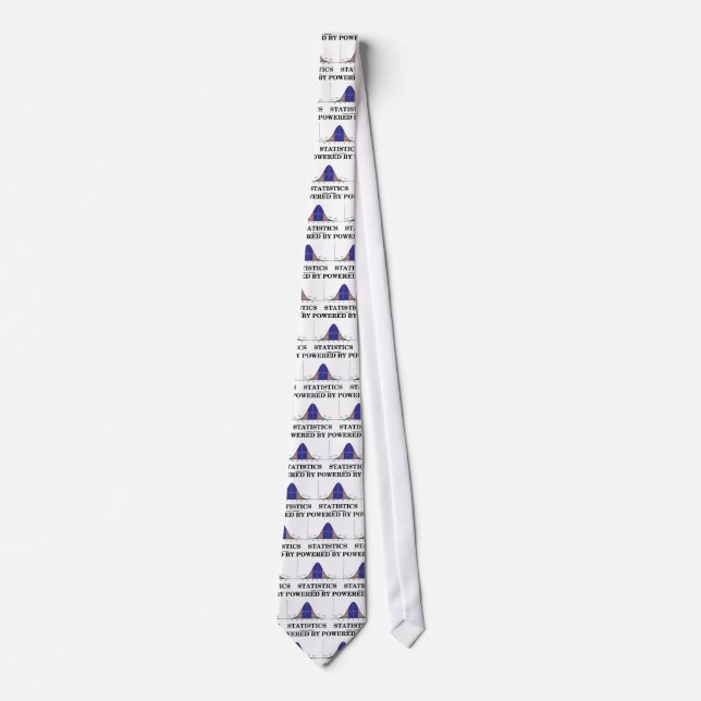 Powered By Statistics (Stats Humour) Tie (Front)