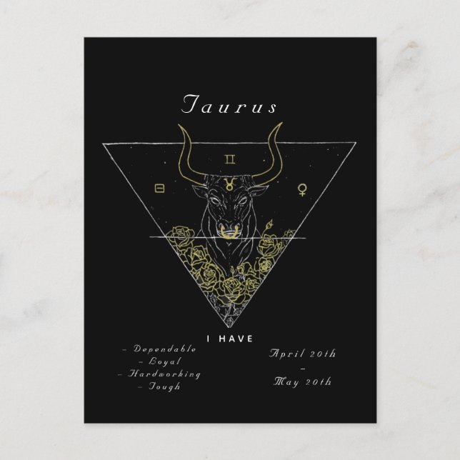 'Powered by Taurus' Postcard (Front)