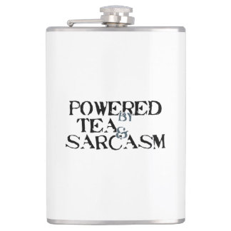 Powered by Tea & Sarcasm Hip Flask