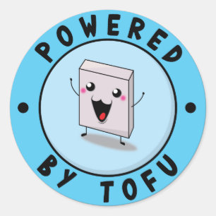 Powered by Tofu Classic Round Sticker