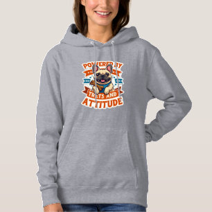 Powered By Treats And Attitude French Bulldog Vint Hoodie