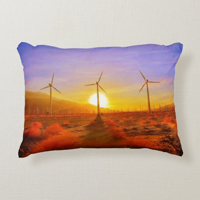Powered by Wind Decorative Cushion (Front)