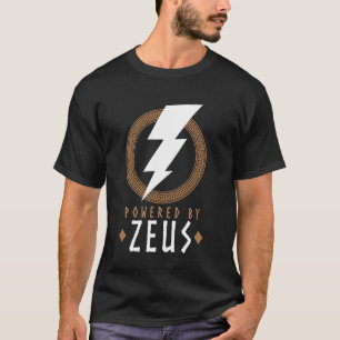 Powered by Zeus Lightning Bolt Mythology T-Shirt