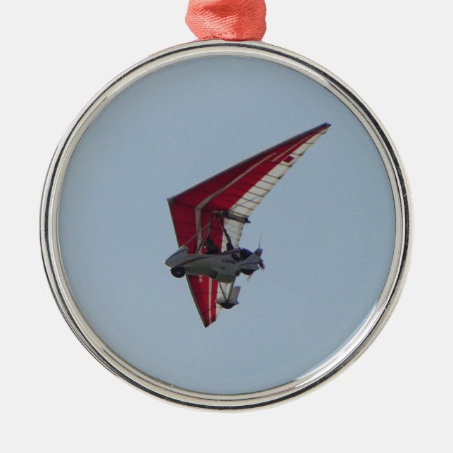 Powered hang glider metal tree decoration (Front)